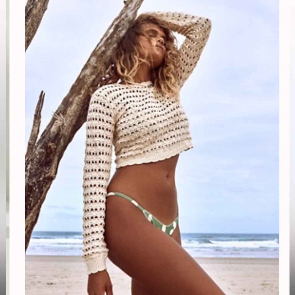 Free People FB Beach Waiting For Tonight Fauxchet Top NWOT